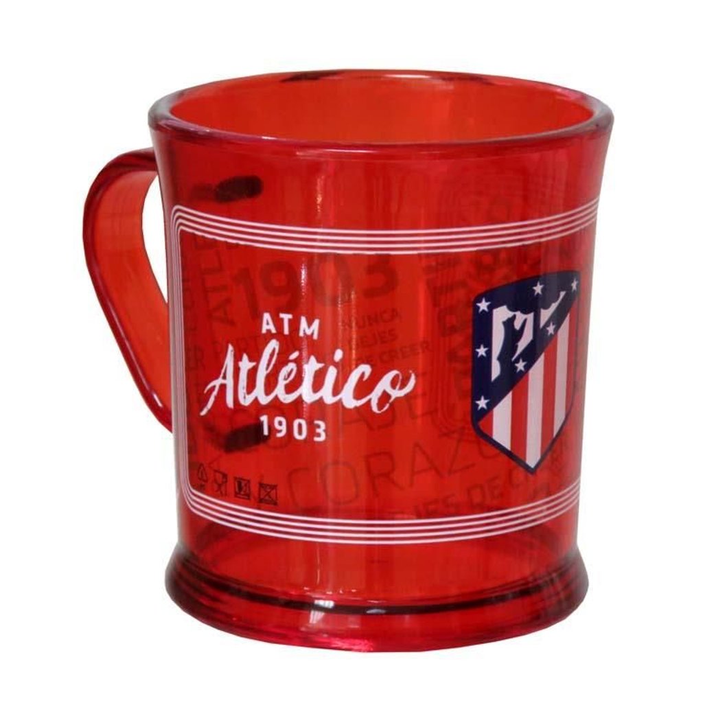Taza de plástico translúcida Atlético de Madrid - Utensilios de cocina y artículos de fan