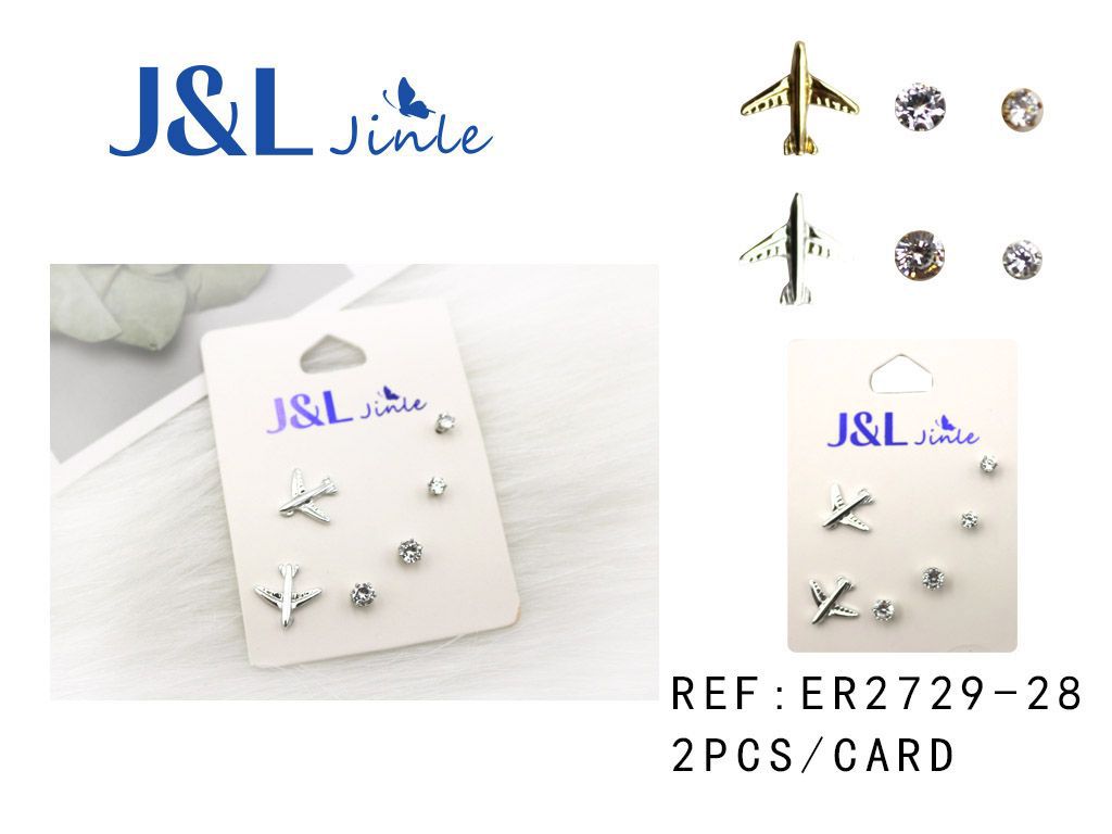 Pendientes de avión set 3 pack para joyería y regalos