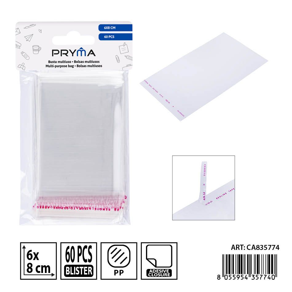 Sobre con cierre adhesivo 6x8 cm 100 piezas - Suministros de oficina y embalaje