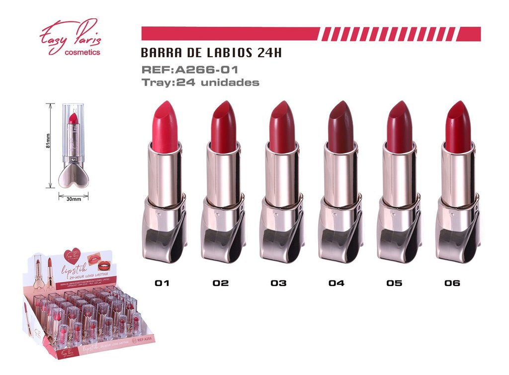 Lápiz labial 24h 24/u - Labiales de larga duración