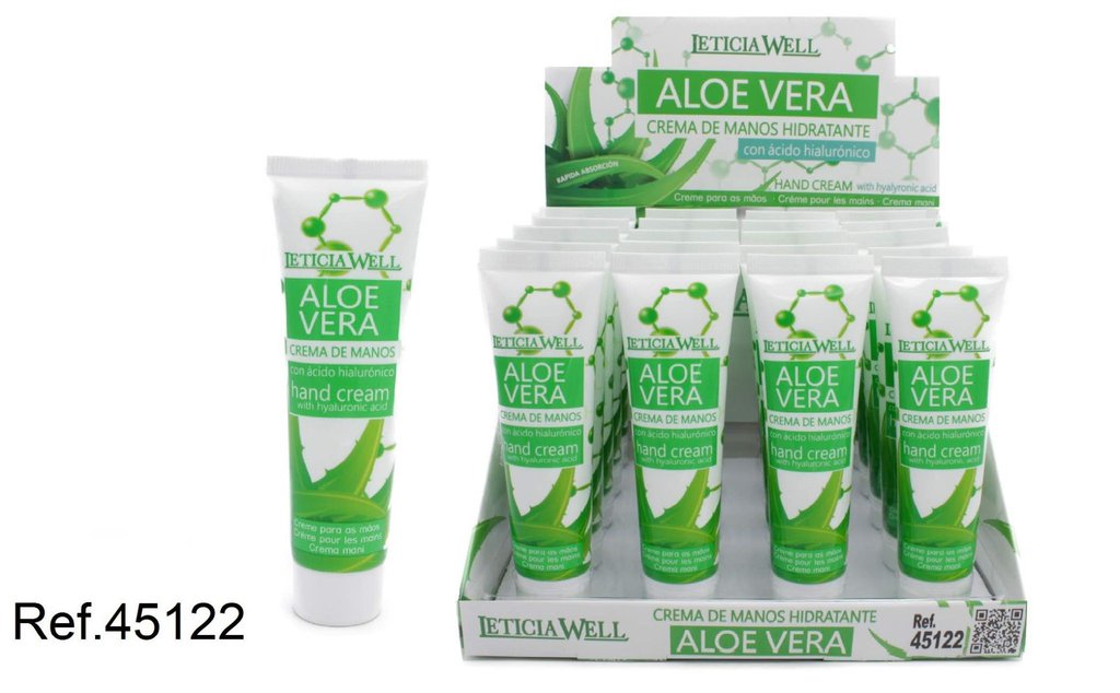 Crema de manos de aloe en tubo 20/u - Productos de cuidado de manos