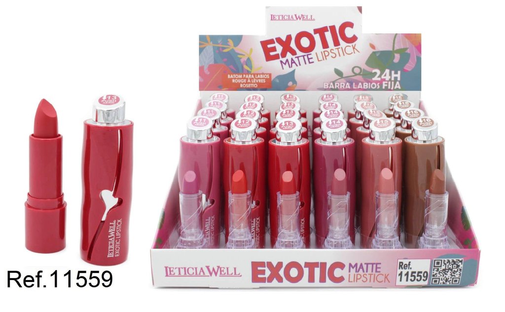 Barra de labios Exotic Matte 24h 24/u - Labiales de larga duración