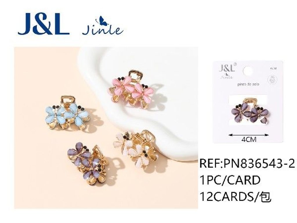 Pinza mariposa 4 cm 12/u - Accesorios para el cabello