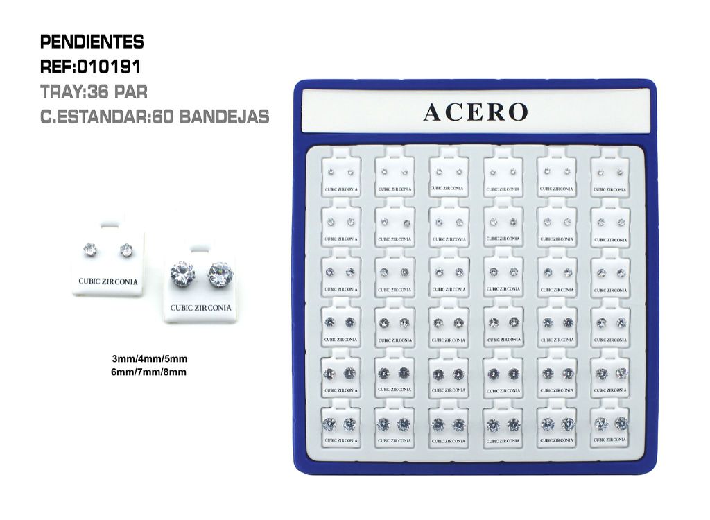 Pack de pendientes 36/u - Bisutería