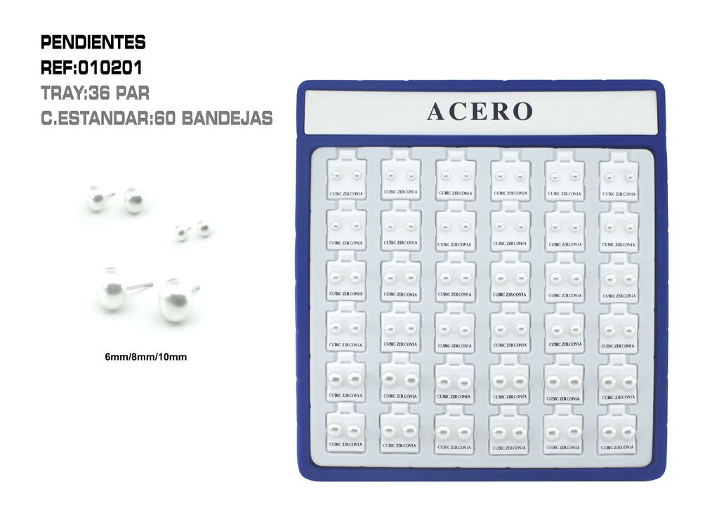 Pack de pendientes ovalados 36 unidades - Accesorios de bisutería