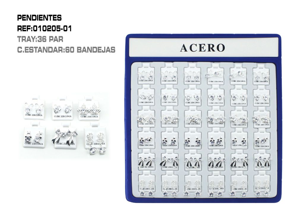 Pack de pendientes variados 36 unidades - Accesorios de bisutería