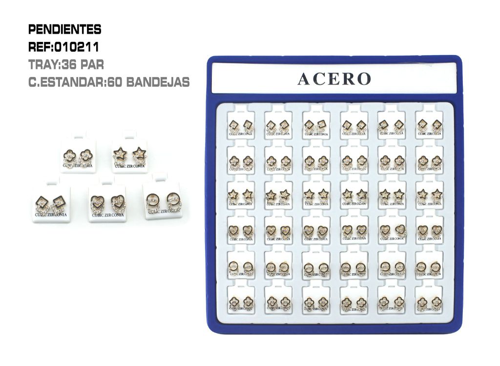 Pack de pendientes variados 36 unidades - Accesorios de bisutería