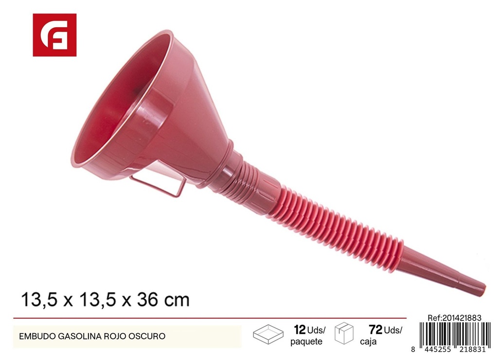 Embudo de gasolina rojo oscuro - Utensilios de cocina y embudos