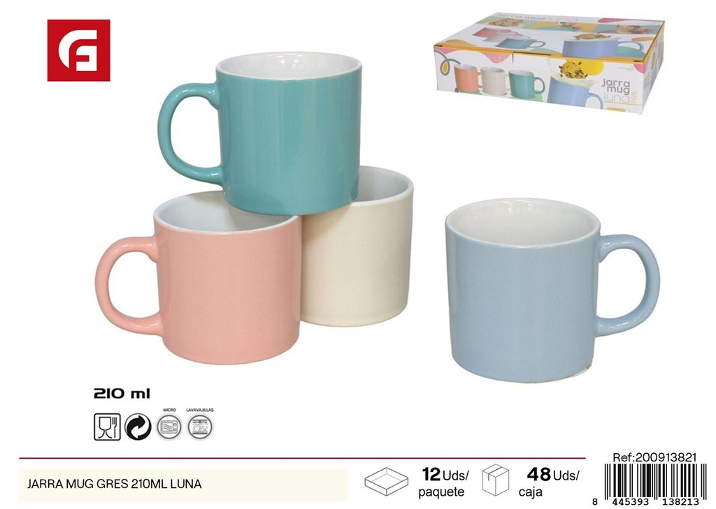 Taza de gres luna 210ml - Tazas de cerámica decorativas