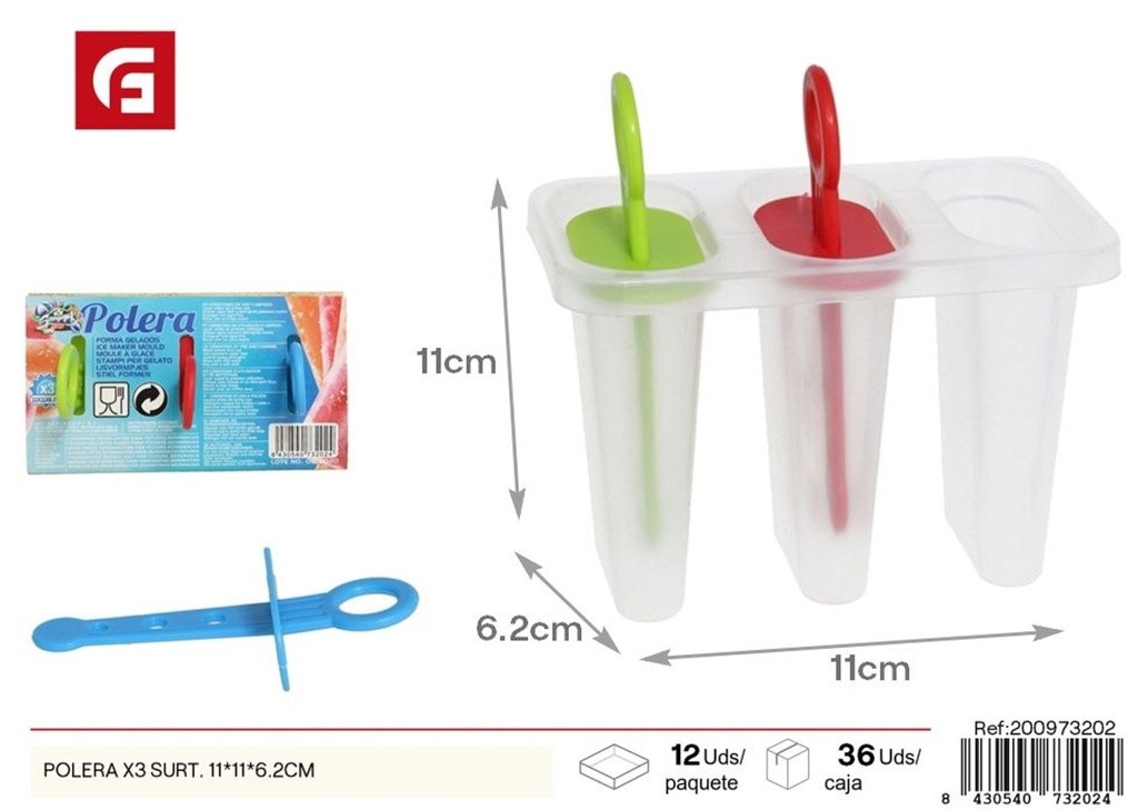 Set de 3 copas de colores 11*11*6.2 cm - Utensilio de cocina