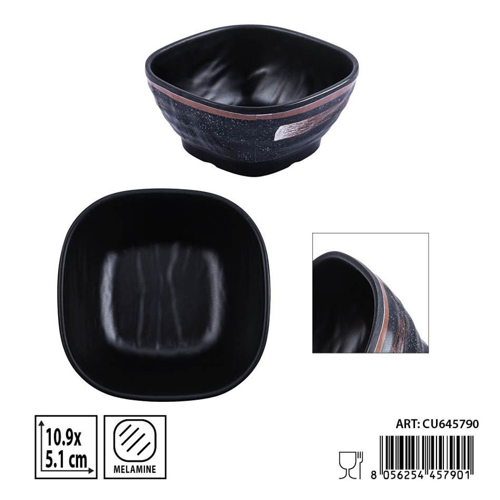 Bol de melamina cuadrado 4.5 pulgadas 10.9x5.1 cm - Utensilios de cocina y cuencos