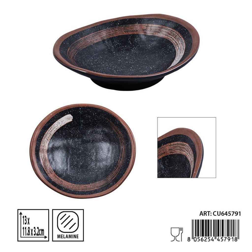 Plato de melamina 5 pulgadas 13X11.8X3.2 cm - Accesorios de cocina