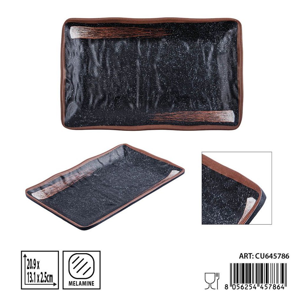 Plato de melamina 8 pulgadas 20.9x13.1x2.5 cm - Utensilios de cocina y platos