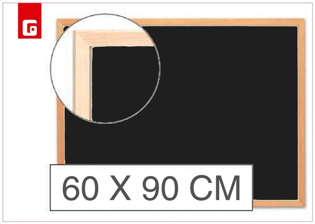  Pizarra negra 60x90 cm - Material escolar y educativo