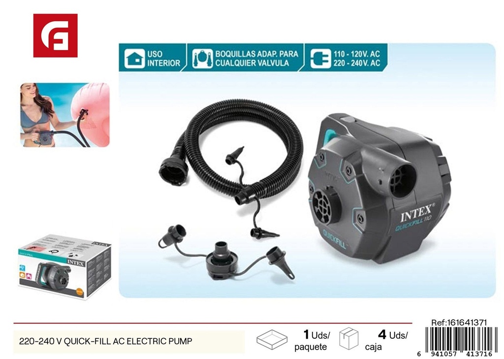  Bomba eléctrica Quick Fill 220-240V - Accesorios para el hogar