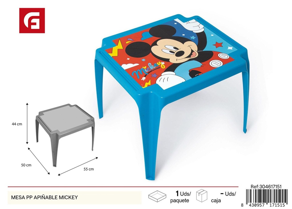 Mesa PP apilable Mickey - Muebles infantiles y mesas apilables