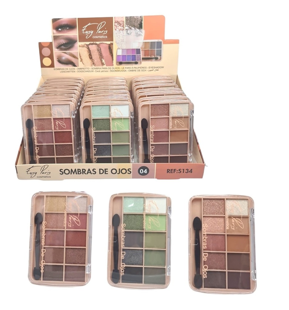 Sombra de ojos 10 colores 24/U - Cosméticos de maquillaje