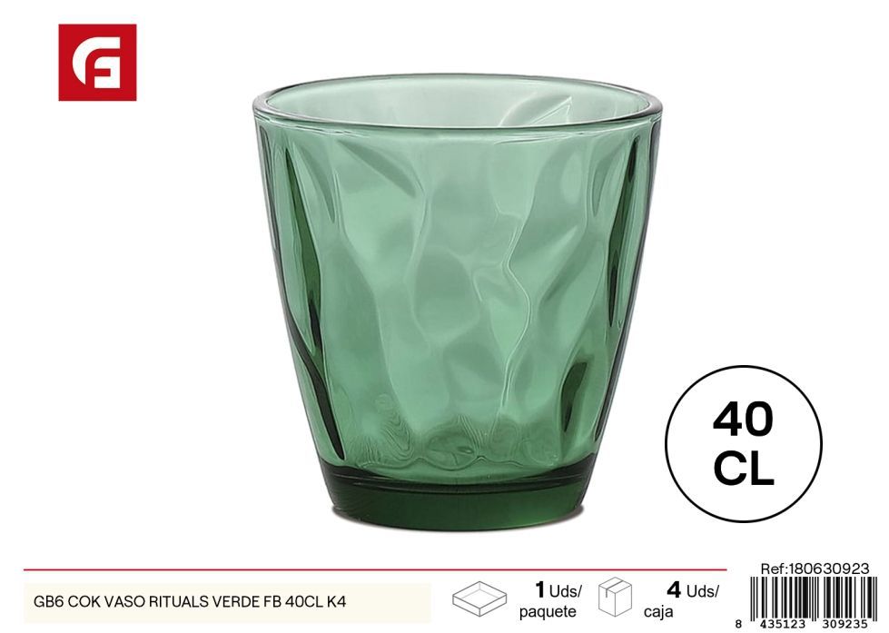 Vaso Rituals verde FB de 40 cl - Vidrio y cerámica