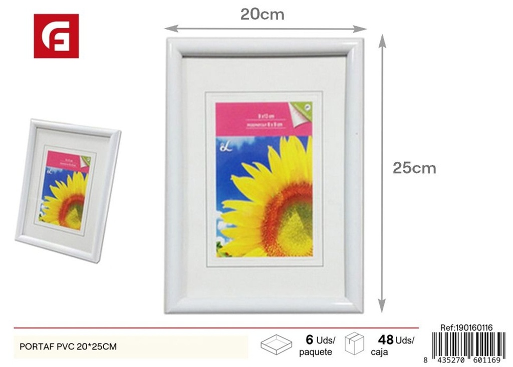 Portafoto PVC 20x25 cm - Marco de fotos accesible