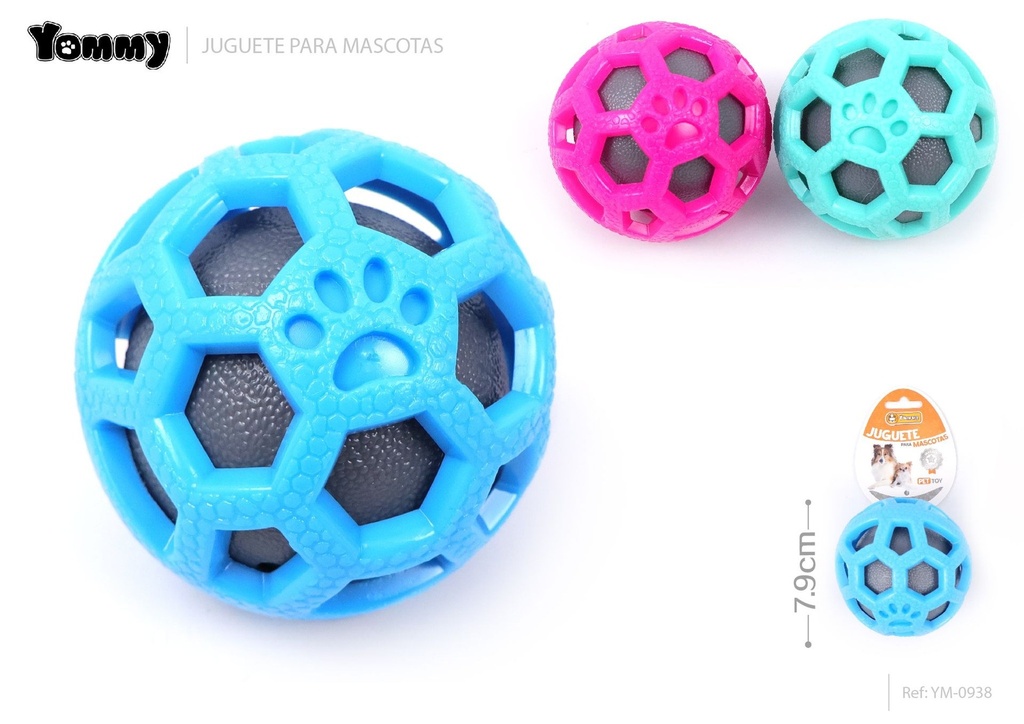 Juguete de goma en forma de pelotita de 7.9 cm - Juguetes para mascotas