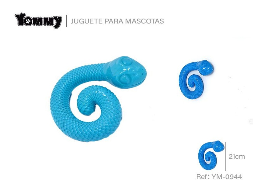Juguete de goma para mascotas en forma de serpiente 21x15x4.5 cm - Accesorios para mascotas