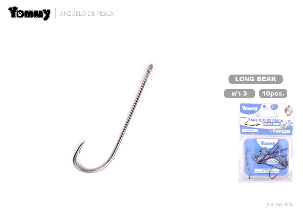 Anzuelo de pesca con anillo largo 3 - Artículos de pesca
