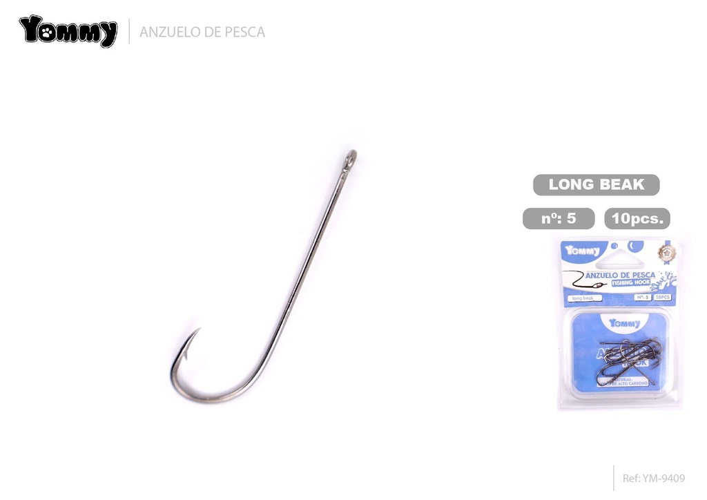 Anzuelo de pesca con anillo largo 5 - Artículos de pesca