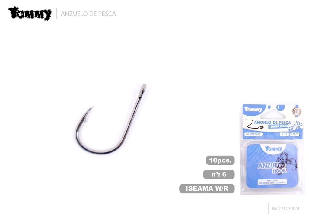 Anzuelo de pesca con anillo 6 - Artículos de pesca