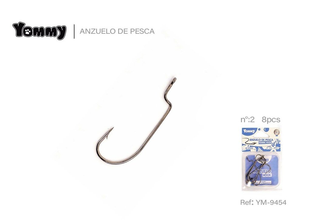Anzuelo de pesca con anillo y curva 2/0 - Accesorios para pesca