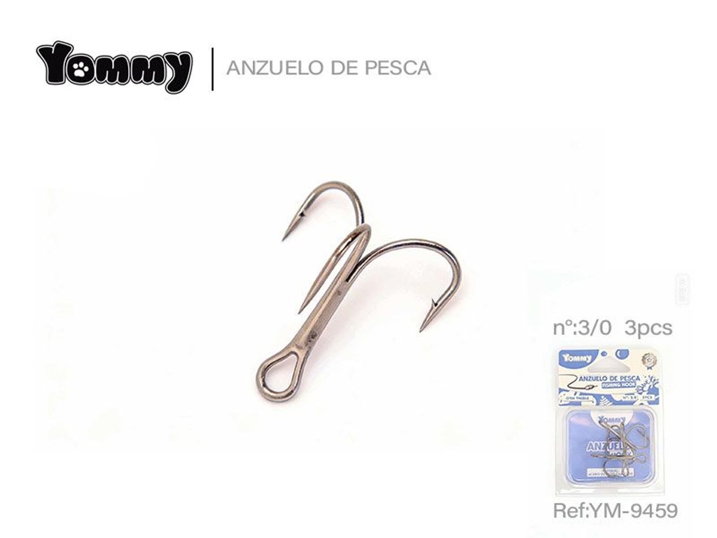 Anzuelo de pesca tridente 3/0 - Accesorios para pesca