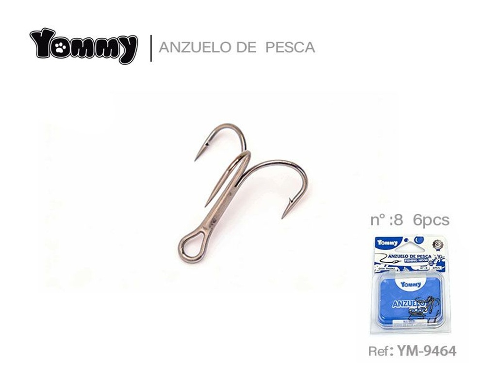 Anzuelo de pesca tridente 8 - Accesorios para pesca
