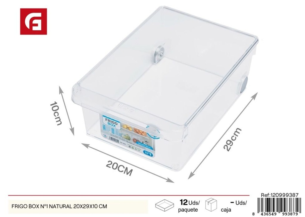 Frigo Box Nº1 natural 20 x 29 x 10 cm - Contenedor para refrigerador  