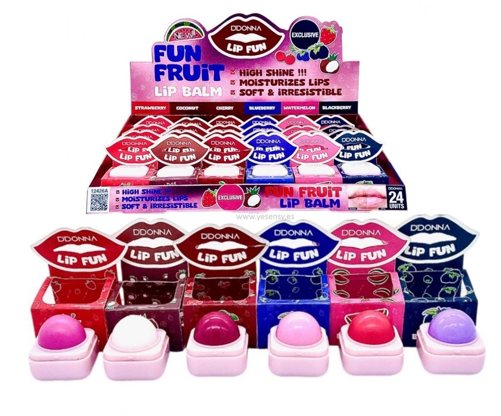 Bálsamo labial Kiss Fruit 24/u - Cosméticos y cuidado de labios