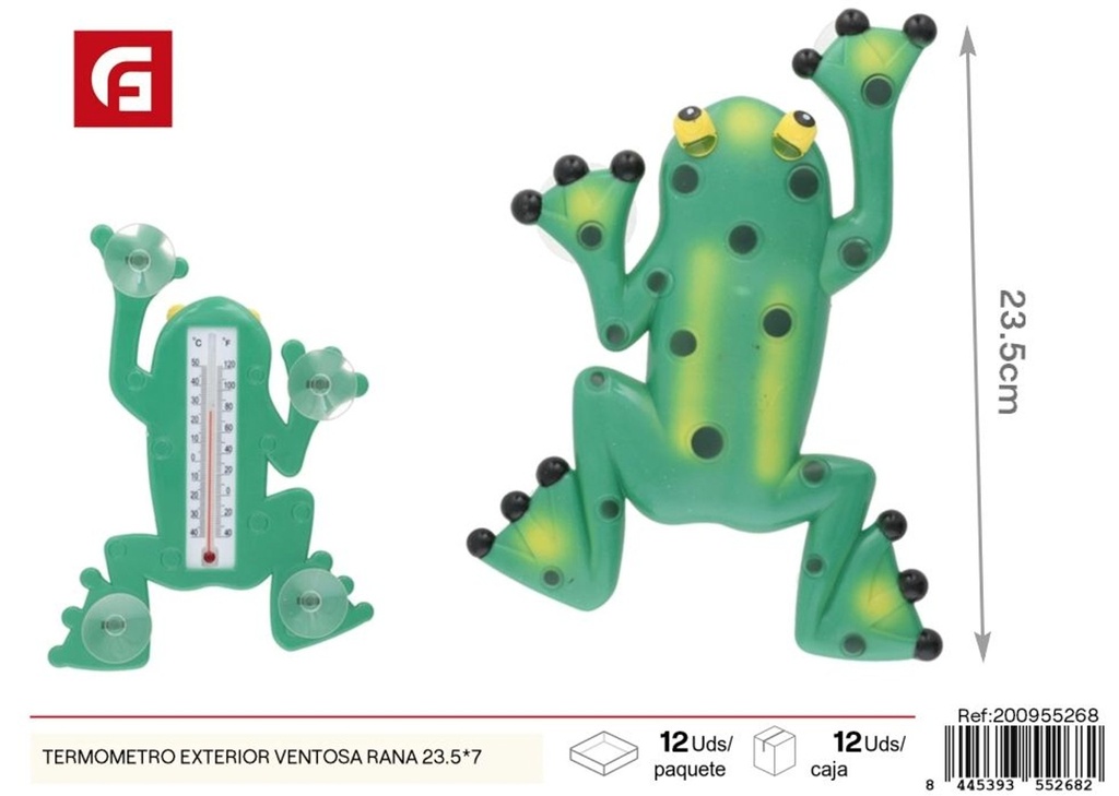 Termómetro exterior con ventosa Rana 23.5x7cm - Herramientas de ferretería