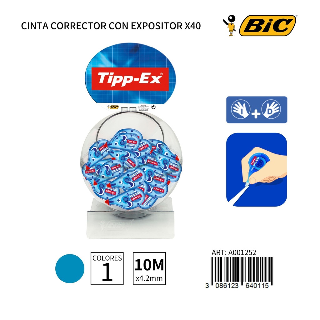 Cinta correctora 10M 40PZ - Material de oficina y escritura