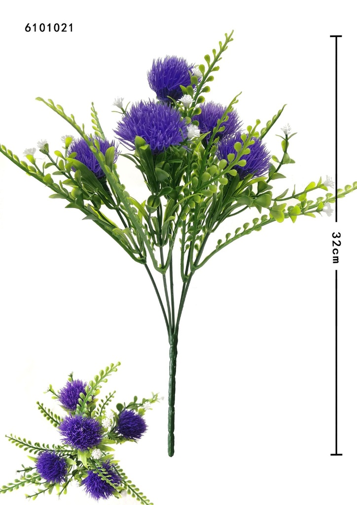 Ramo de flores de seda - Violeta rojo 6101021