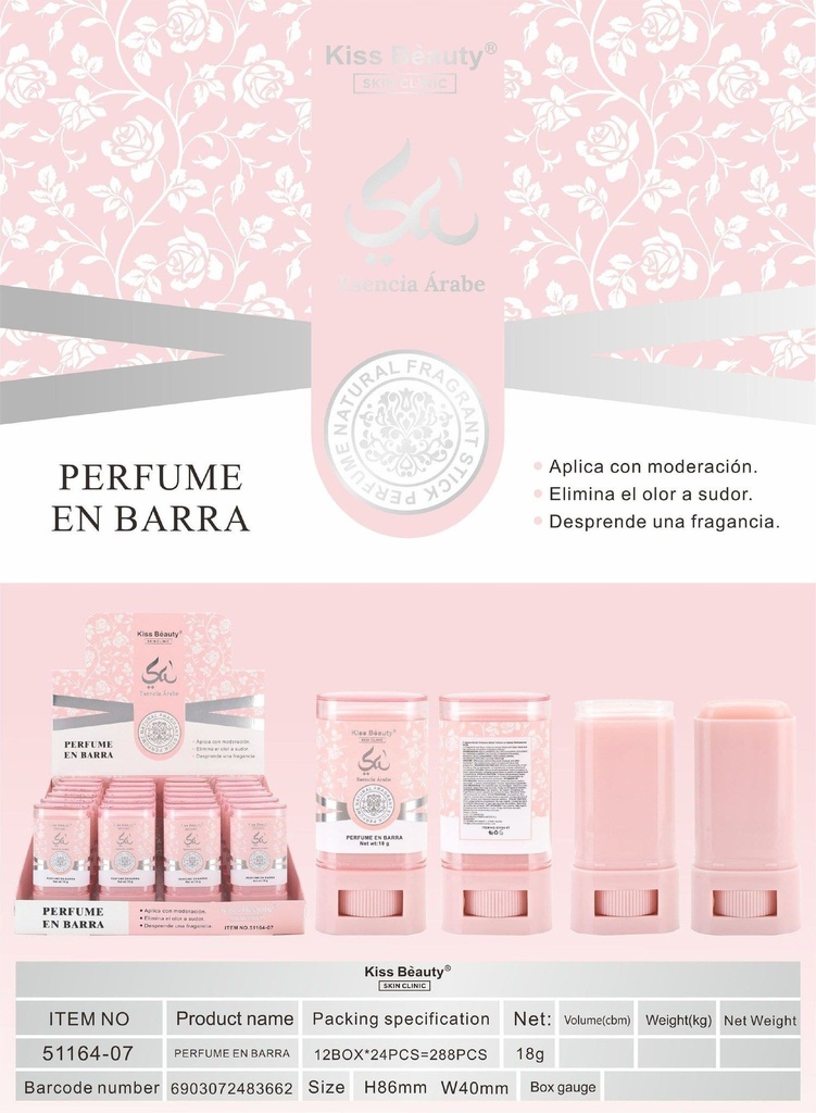 Perfume en barra árabe 24/U K.BEAUTY - Productos de belleza y novedades temporales