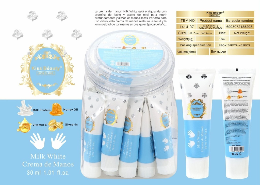 Crema de manos árabe 30ml 36/u K.Beauty - Productos de cuidado facial