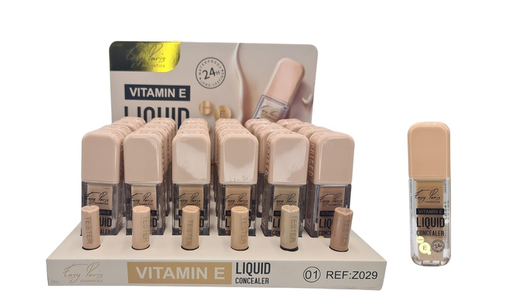 Líquido concealer 24h + Vita E (estuche de 24) - Cosméticos de maquillaje