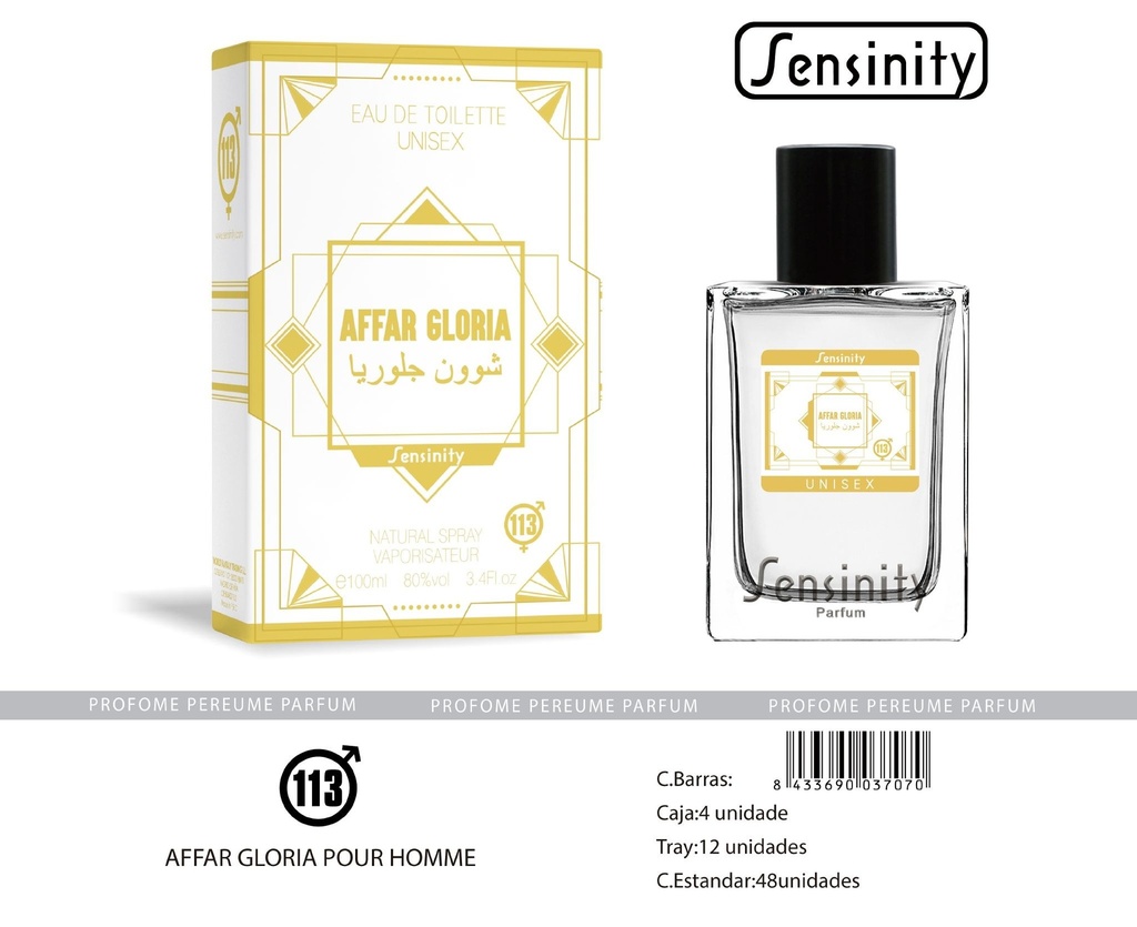Perfume Affar Gloria pour unisex Sensinity - Fragancia unisex para hombres y mujeres