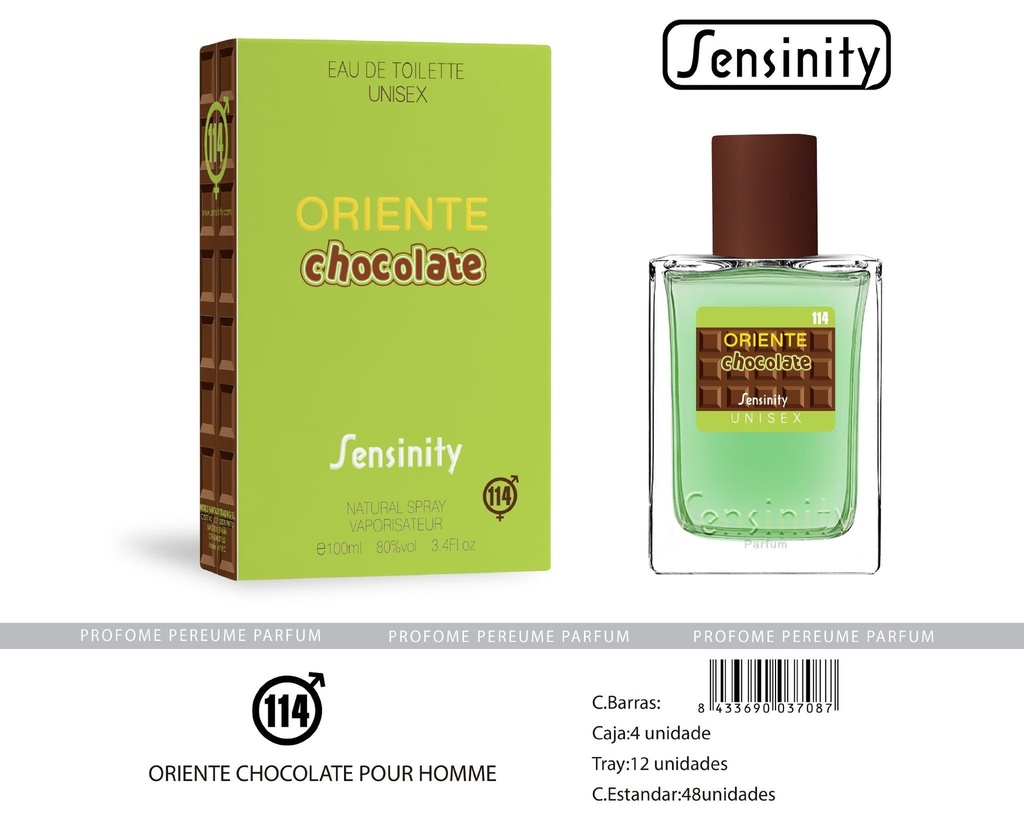 Perfume Oriente Chocolate pour unisex Sensinity - Fragancia unisex para hombres y mujeres