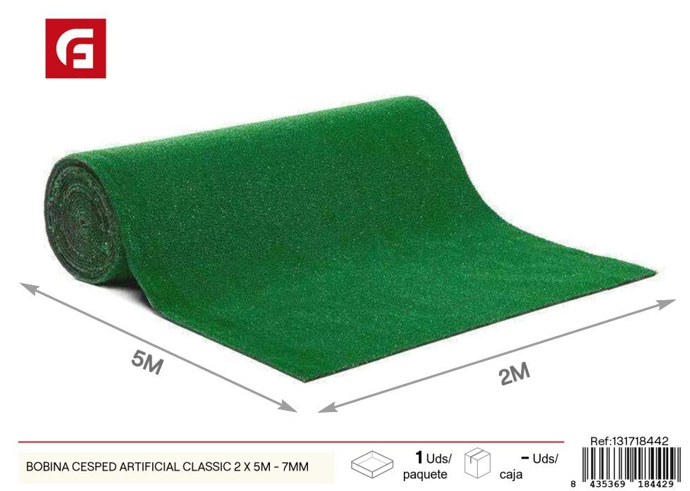 Bobina césped artificial Classic 2 x 5m - Grosor 7mm