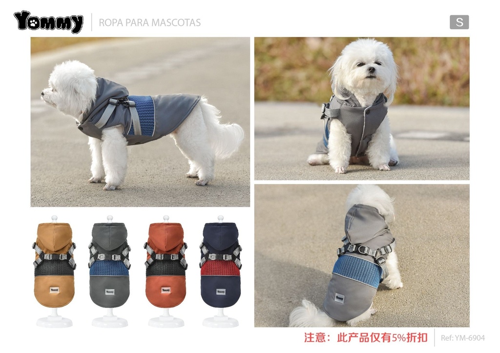 Abrigo acolchado para mascotas S - Ropa para mascotas