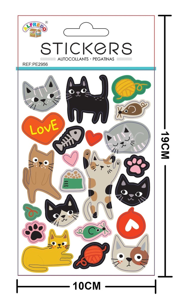 Stickers "Gato" 10x19 cm - Pegatinas decorativas temáticas
