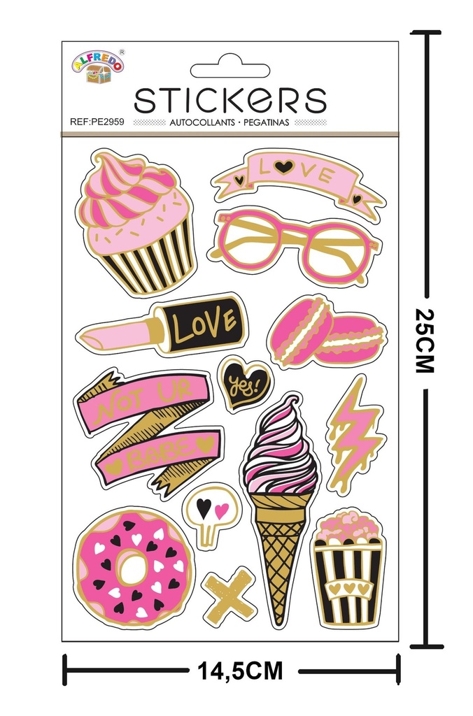 Stickers decorativos "Dulce" 14,5x25 cm - Pegatinas infantiles decorativas