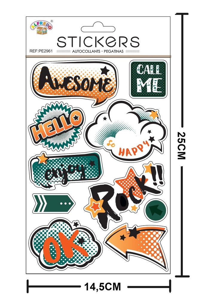 Stickers decorativos "Enjoy" 14,5x25 cm - Pegatinas infantiles decorativas