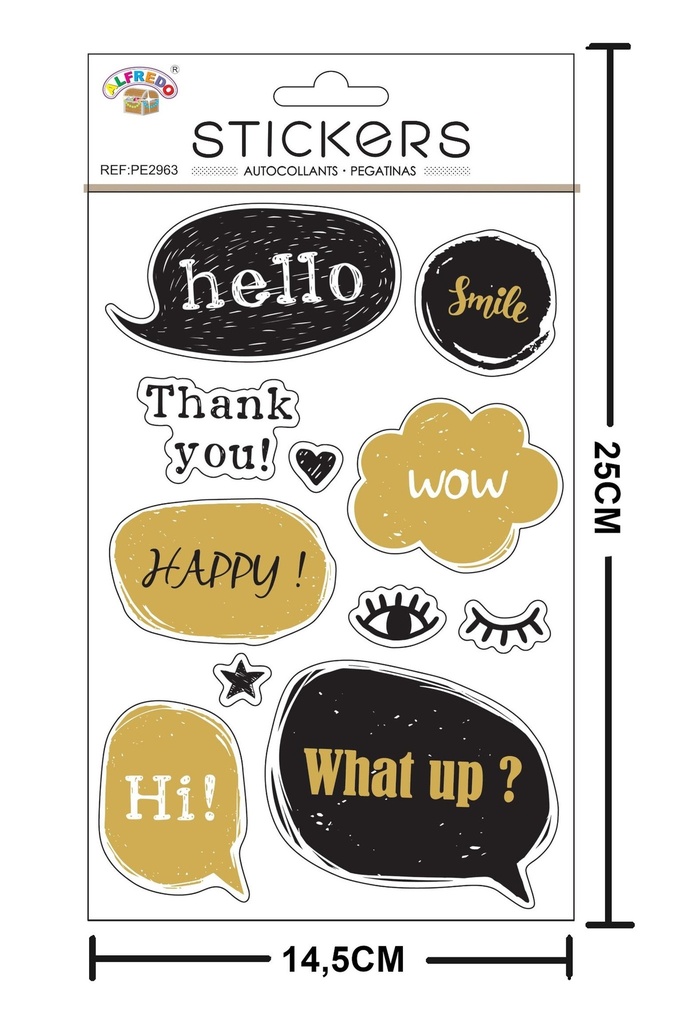 Stickers decorativos "Happy" 14,5x25 cm - Pegatinas infantiles decorativas