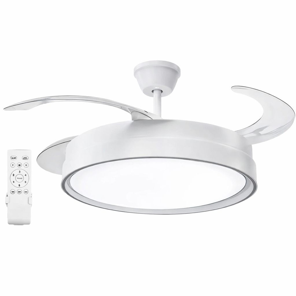  Ventilador de techo retráctil 70W con mando a distancia - Iluminación y ventilación