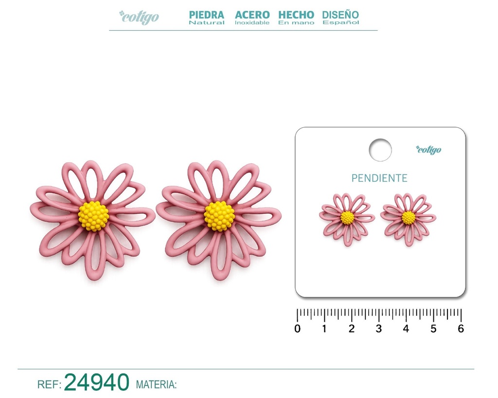 Pendiente de flor - Joyería y accesorios
