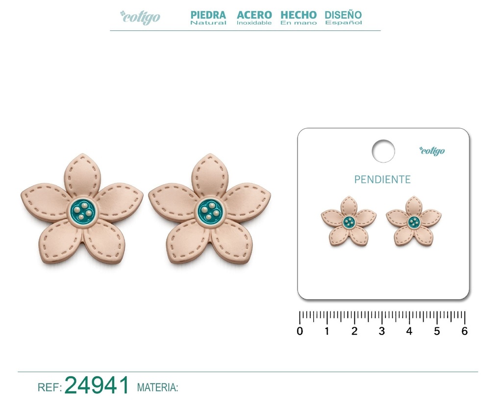 Pendiente de flor - Joyería y accesorios